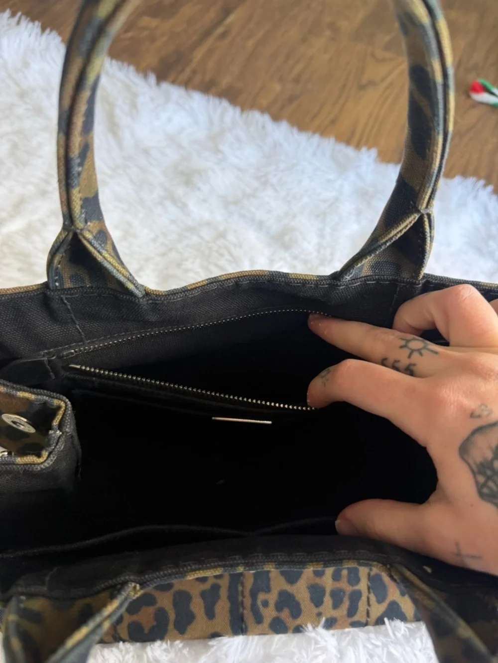 Prada Leopard Canvas Small Tote - Picture 10 of 10